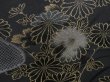 Photo4: 3906T06z580 Vintage Japanese Kimono Silk HAORI Chrysanthemum Black (4)