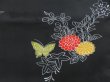 Photo4: 3906T09z590 Vintage Japanese Kimono Silk HAORI Butterfly Black (4)