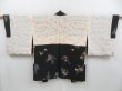 Photo6: 3906T09z590 Vintage Japanese Kimono Silk HAORI Butterfly Black (6)