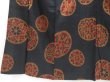 Photo4: 3906T11z570 Vintage Japanese Kimono Silk OMESHI KOMON Flowers Black (4)