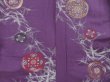 Photo5: 3907T01z880 Vintage Japanese Kimono Silk KOMON Flower Purple (5)