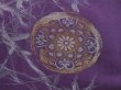 Photo7: 3907T01z880 Vintage Japanese Kimono Silk KOMON Flower Purple (7)