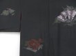 Photo4: 3907T04z380 Vintage Japanese Kimono Silk HAORI Peony Black (4)