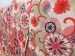 Photo2: 3911T06z400 Vintage Japanese Kimono Silk MEISEN HAORI Flowers (2)