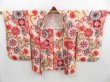 Photo5: 3911T06z400 Vintage Japanese Kimono Silk MEISEN HAORI Flowers (5)