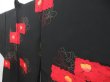 Photo2: 3913T04z670 Vintage Japanese Kimono Silk HAORI Peony Black (2)