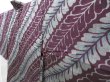 Photo3: 3918T08z440 Antique Japanese Kimono Silk HAORI Wisteria Dark grape (3)