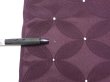 Photo5: 2N04z100  Japanese Kimono Silk  FABRIC Shippo Dark purple 103.9x14.4 (5)