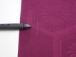 Photo6: 2N01z80  Japanese Kimono Silk  FABRIC Crane Wine red 85.4x15.4 (6)