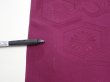 Photo8: 2N01z80  Japanese Kimono Silk  FABRIC Crane Wine red 85.4x15.4 (8)