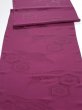 Photo1: 2N02z70  Japanese Kimono Silk  FABRIC Crane Wine red 82.7x15.4 (1)