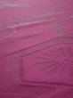 Photo4: 2N02z70  Japanese Kimono Silk  FABRIC Crane Wine red 82.7x15.4 (4)