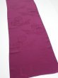 Photo2: 2N03z80  Japanese Kimono Silk  FABRIC Crane Wine red 84.3x15.4 (2)