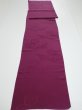 Photo5: 2N03z80  Japanese Kimono Silk  FABRIC Crane Wine red 84.3x15.4 (5)