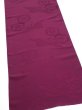 Photo2: 2N05z80  Japanese Kimono Silk  FABRIC Crane Wine red 85.8x15.4 (2)