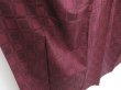 Photo3: 3919T05z950 Vintage Japanese Kimono Silk TSUMUGI  Wine red (3)