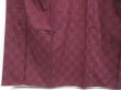 Photo4: 3919T05z950 Vintage Japanese Kimono Silk TSUMUGI  Wine red (4)