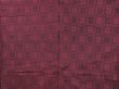 Photo5: 3919T05z950 Vintage Japanese Kimono Silk TSUMUGI  Wine red (5)