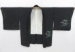 Photo5: 3919T08z440 Vintage Japanese Kimono Silk HAORI Trees Black (5)