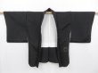 Photo5: 3921T02z560 Vintage Japanese Kimono Silk HAORI Plum blossom Black (5)