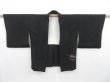 Photo6: 3921T11z530 Vintage Japanese Kimono Silk HAORI Peacock Black (6)