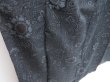 Photo3: 3921T12z680 Vintage Japanese Kimono Silk KOMON Flowers Black (3)