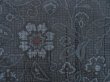 Photo6: 3921T12z680 Vintage Japanese Kimono Silk KOMON Flowers Black (6)