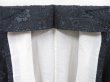 Photo8: 3921T12z680 Vintage Japanese Kimono Silk KOMON Flowers Black (8)