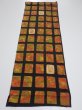 Photo5: 2V01z60  Japanese Kimono Silk  FABRIC  Orange-Brown 45.7x14.4 (5)