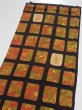 Photo3: 2V02z60  Japanese Kimono Silk  FABRIC  Orange-Brown 46.5x14.4 (3)