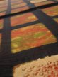 Photo4: 2V02z60  Japanese Kimono Silk  FABRIC  Orange-Brown 46.5x14.4 (4)