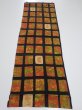 Photo5: 2V02z60  Japanese Kimono Silk  FABRIC  Orange-Brown 46.5x14.4 (5)