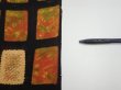 Photo6: 2V02z60  Japanese Kimono Silk  FABRIC  Orange-Brown 46.5x14.4 (6)