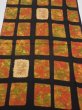 Photo1: 2V03z70  Japanese Kimono Silk  FABRIC  Orange-Brown 51.2x14.4 (1)