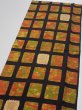 Photo3: 2V04z70  Japanese Kimono Silk  FABRIC  Orange-Brown 52.8x14.4 (3)