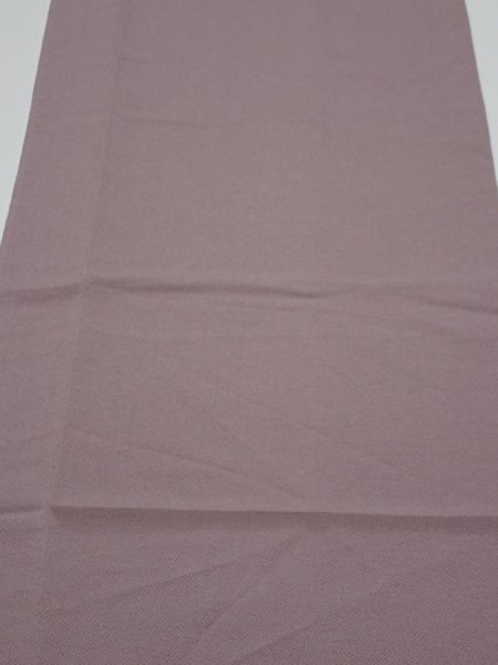 Photo1: 2V03z80  Japanese Kimono Crepe Silk  FABRIC Plain Ash rose 47.2x14.2 (1)