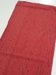 Photo3: 2V01z50  Japanese Kimono Silk  FABRIC Mokume shibori Dull red 37.0x14.0 (3)