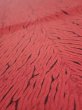 Photo4: 2V01z50  Japanese Kimono Silk  FABRIC Mokume shibori Dull red 37.0x14.0 (4)