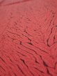 Photo4: 2V03z70  Japanese Kimono Silk  FABRIC Mokume shibori Dull red 48.8x14.0 (4)