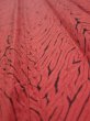 Photo4: 2V07z100  Japanese Kimono Silk  FABRIC Mokume shibori Dull red 77.2x13.8 (4)