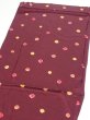 Photo3: 2V01z60  Japanese Kimono Silk  FABRIC Chrysanthemum Red-Brown 40.2x14.2 (3)