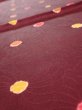 Photo4: 2V01z60  Japanese Kimono Silk  FABRIC Chrysanthemum Red-Brown 40.2x14.2 (4)