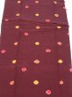 Photo1: 2V06z60  Japanese Kimono Silk  FABRIC Chrysanthemum Red-Brown 58.3x10.0 (1)