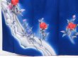 Photo6: 3922T01z910  Japanese Kimono Silk TSUKESAGE Flower Royal blue (6)