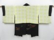 Photo7: 3922T03z630 Vintage Japanese Kimono Silk HAORI Stream Black (7)