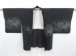 Photo5: 3922T06z510 Vintage Japanese Kimono Silk HAORI Peony Black (5)