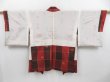 Photo6: 3922T07z470  Japanese Kimono Silk HAORI Butterfly Dull red (6)