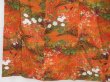 Photo4: 3922T11z810  Japanese Kimono Silk KOMON Flowers Dark orange (4)