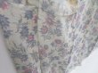 Photo3: 3927T06z460 Vintage Japanese Kimono Silk KINU-OJIYA Flower Light gray (3)