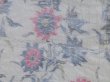 Photo6: 3927T06z460 Vintage Japanese Kimono Silk KINU-OJIYA Flower Light gray (6)